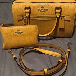 Brand New Coach Bag And Wallet With Strap