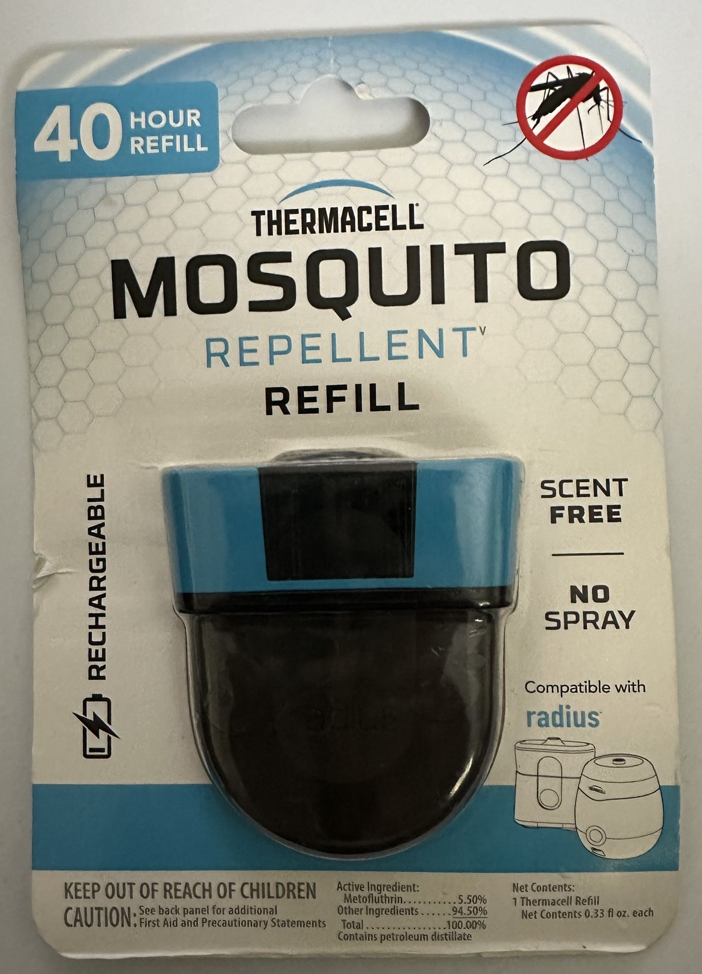 Thermacell ER140 Rechargeable Mosquito Repellent Refill 40 Hour Scent Free
