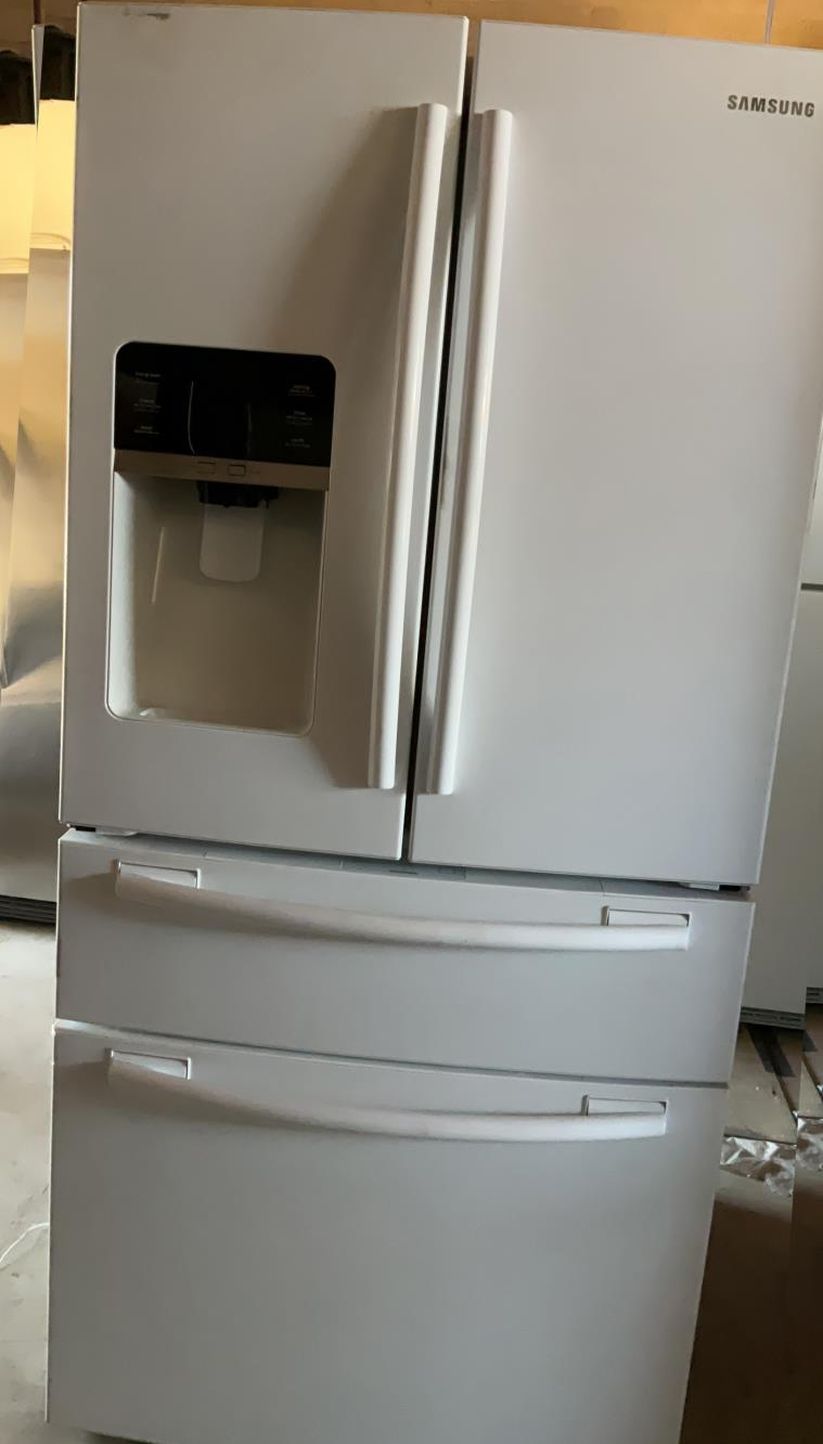 Samsung 4 Door White Refrigerator Fridge