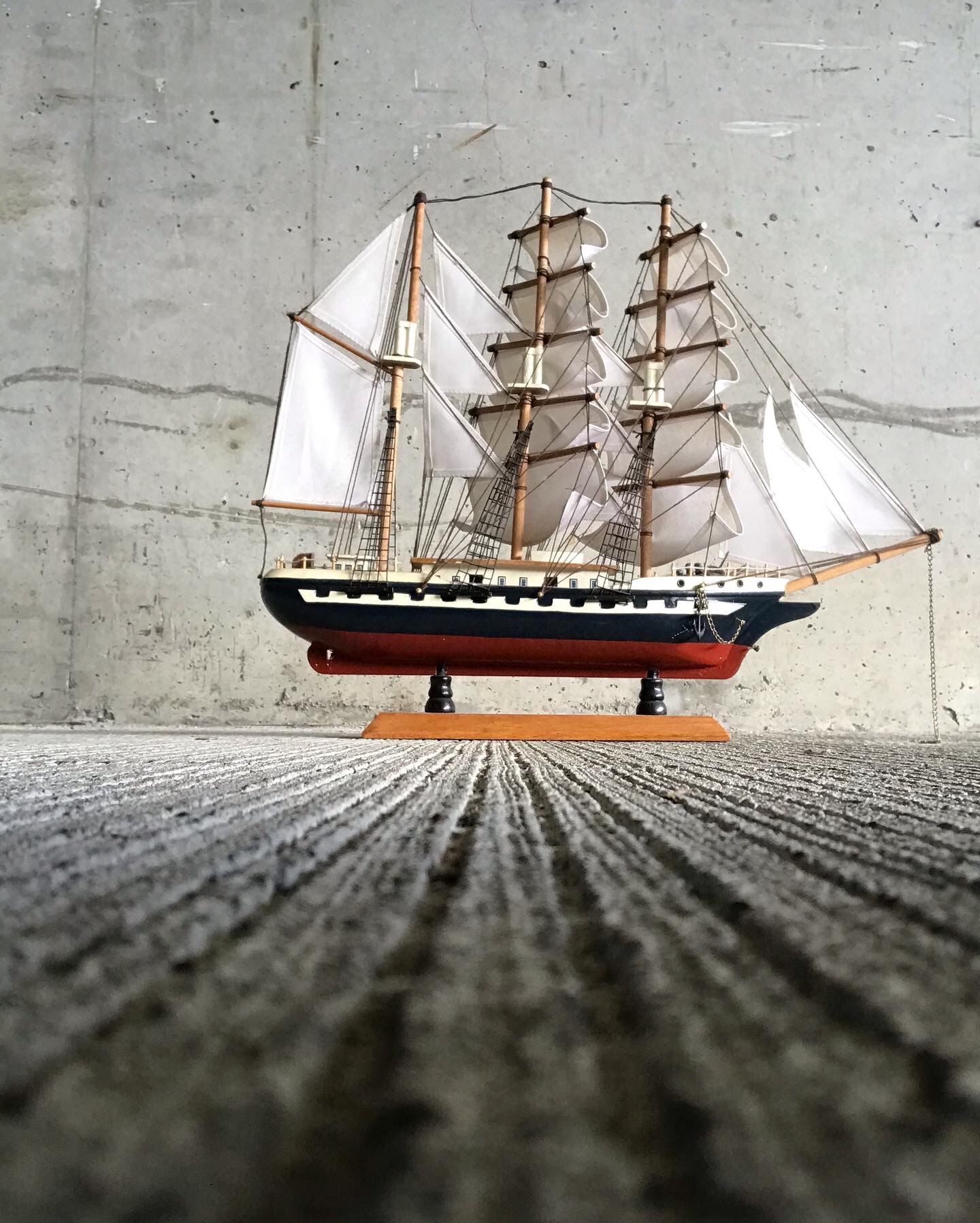 1:75 Scale Model Of The French Training Ship Belem.
