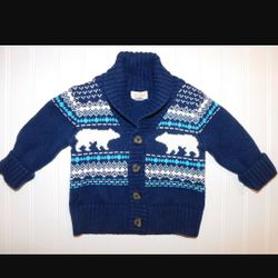 Baby Boys 12 Months Cat & Jack Winter Polar Bear Sweater

