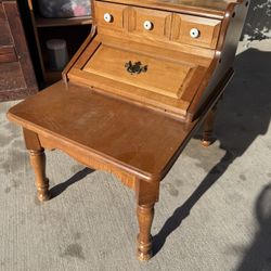 MCM Solid Wood Side End Accent Dovetail Table 1970