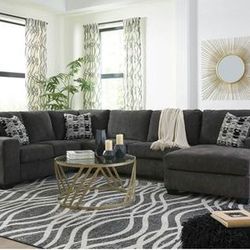 Ashley Brand Sectional Sofa Couch In Grey *Best Seller*