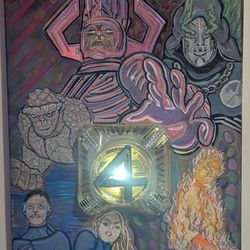Marvel Fantastic Four 18x24 Original Painting (1 of 1) painted by Michael Joseph