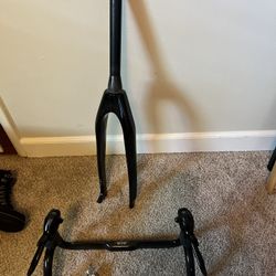 Carbon fiber bike parts - forks, handlebars, shifter/brakes