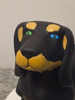 Hand-Painted Dachshund Planter – One of a Kind