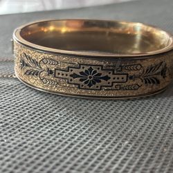 Victorian Taille d'Epargne Enamel Bracelet