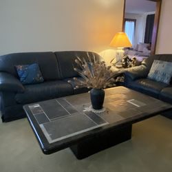 Genuine Buttery Soft Leather Sofa Set