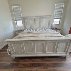 King size bed frame with box spring