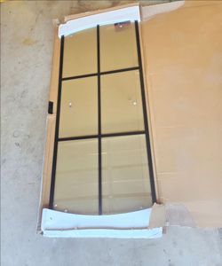 DELTA Frameless Sliding Shower Door Glass Panels in Ingot  29-3/4 in. x 67-3/4 in. x 1/4 in. (6mm)