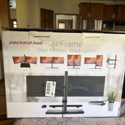 Packard Bell airFrame Dual Monitor Workstation – 43” Total Display Area (Brand New in B