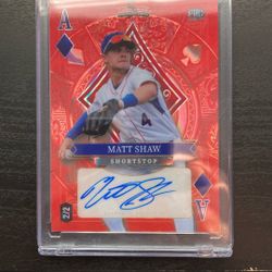 Wild Card Baseball Matt Shaw 2/2 Autograph!