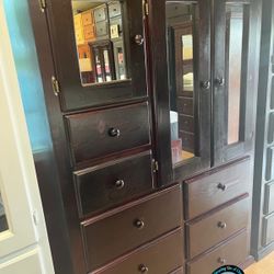 Cherry Wardrobe Closet Ropero Armoire Nuevo New Dresser Drawer 