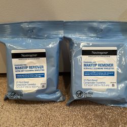 Neutrogena makeup remover wipes 21 count: $3 each
