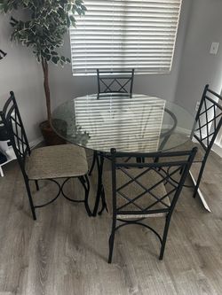 Glass Table Dinette Set
