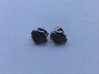 Genuine Harley Davidson Earrings .925 Estate Jewelry