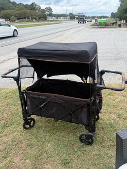 Delta Children Hercules Stroller Wagon with UV Canopy & Push/Pull Handles