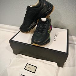 Preloved - Authentic Gucci Rhyton Iridescent Logo Sneakers