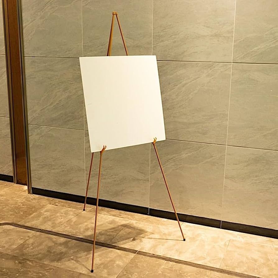 Gold Metal Easel Collapsible Tripod Stand Wedding Birthday Party Events Reception Home Decorations Supplies