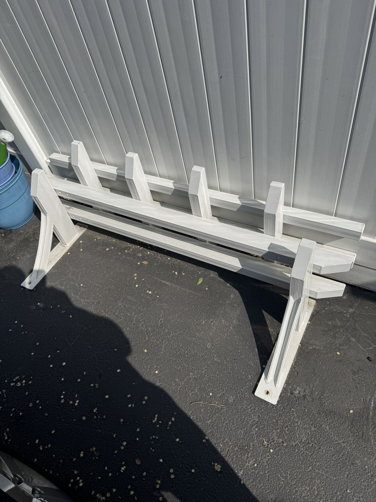 White Aluminum Exterior Wall Attached Pergola