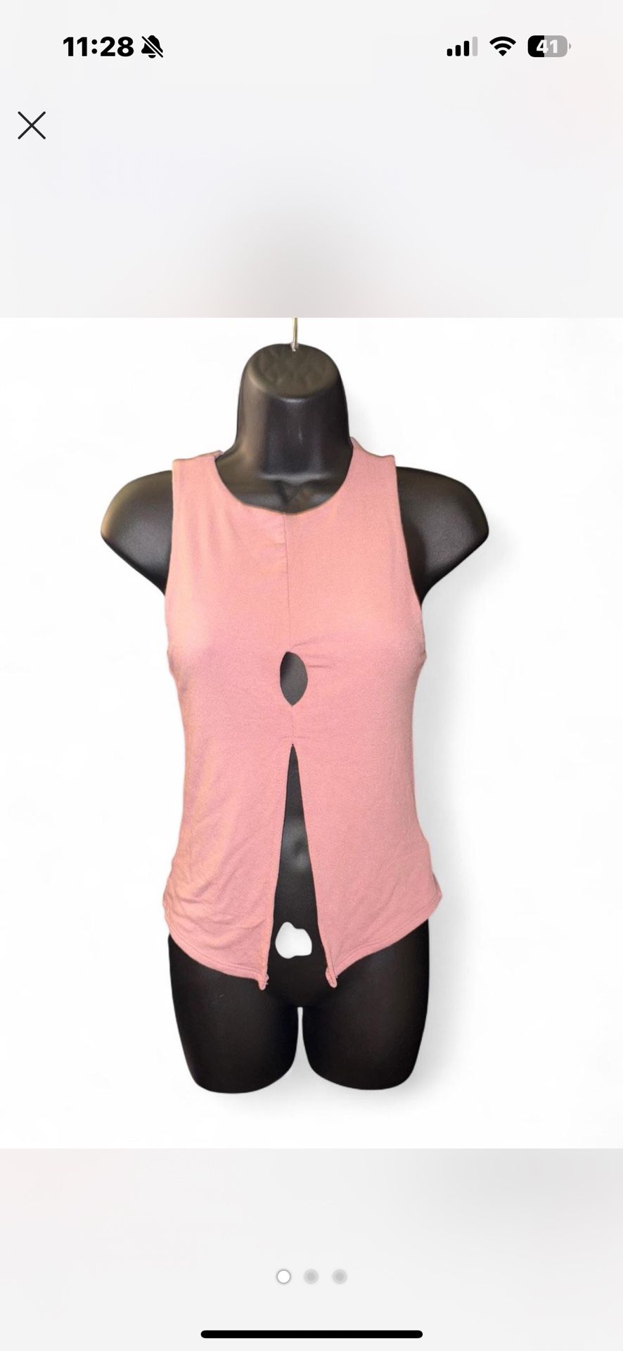 Baby Pink Sleeveless Top