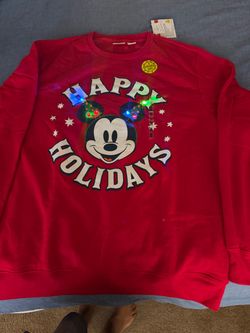 Mickey Mouse Happy Holidays Light-Up Sweatshirt