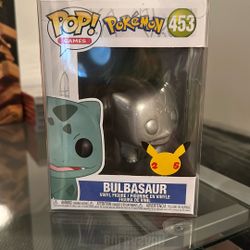 Bulbasaur (Silver Metallic) Funko Pop! Vinyl Figure (Bundled with Compatible Pop Box Protector Case)