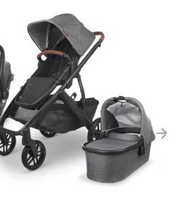 Used - LIKE NEW UPPAbaby Vista V2 Stroller  COMPLETE Bundle - Greyson (Charcoal Melange)