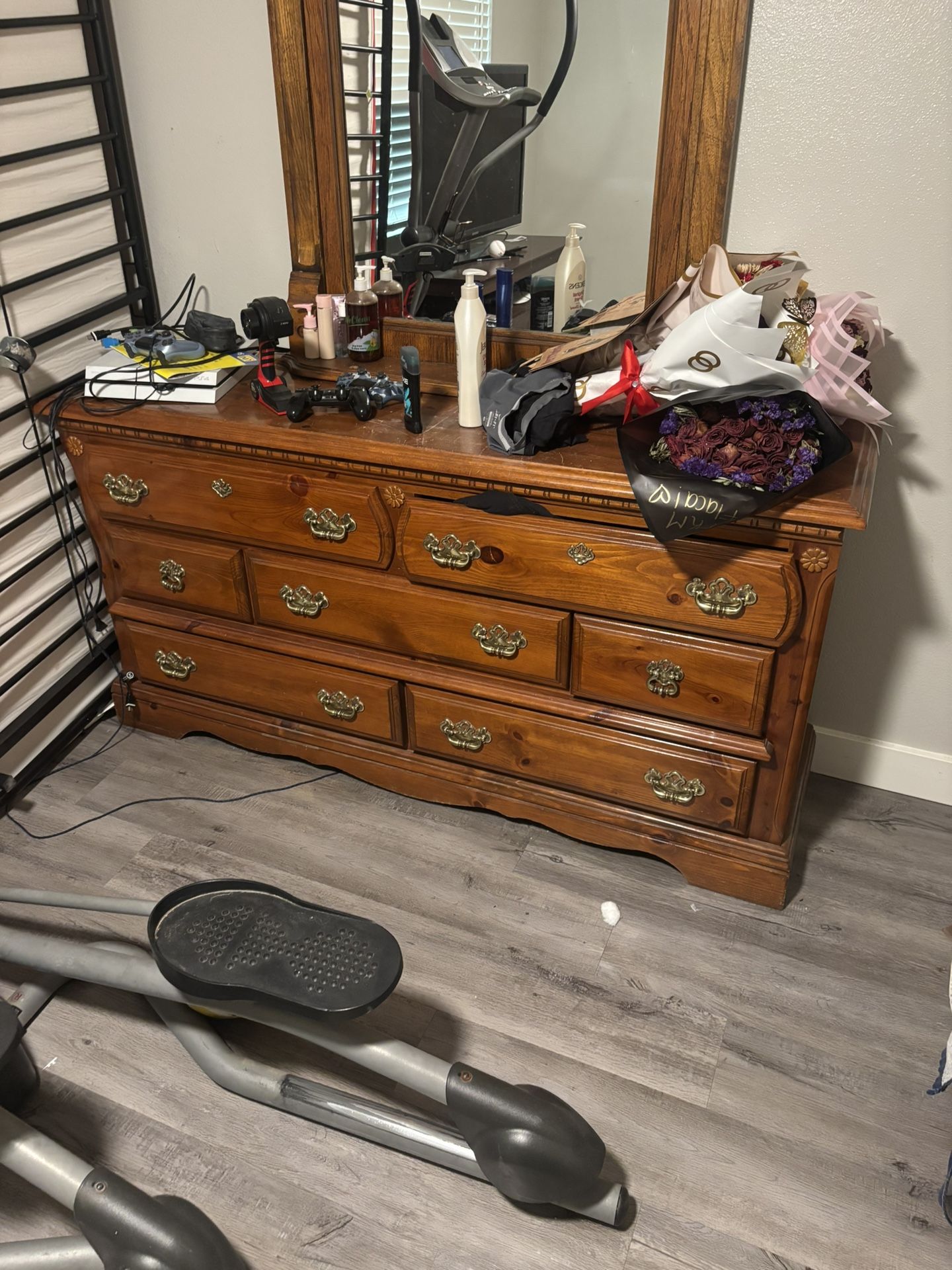 Two Drawers With Mirror Wood 
