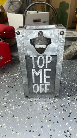 Top Me Off Beer Cap Collection Box!! w Beer Opener!!!