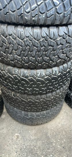 Set of LT315/70R17 Bfgoodrich ko2 all terrain tires