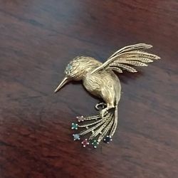 Vintage Hummingbird Brooch 