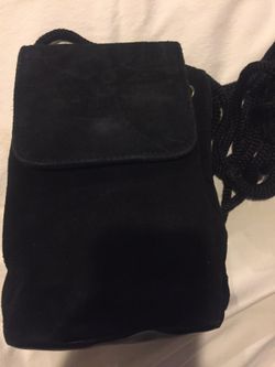 Black Suede Backpack