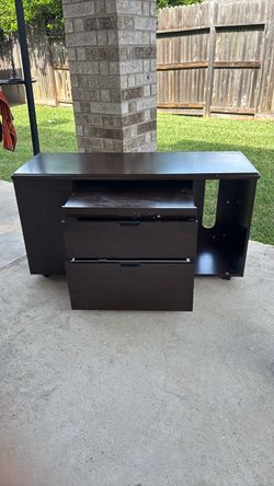 Dark Wood Dresser with Curved Front