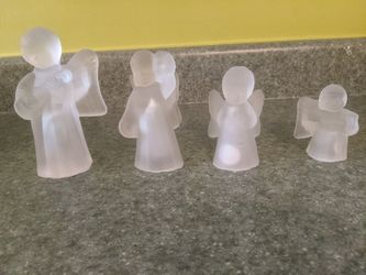 Glass Angel Candle Holders 