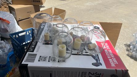 Glass center piece vase