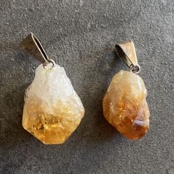 Your Choice Of Citrine Natural Crystal Pendant