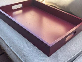 Wood Serving Tray 12” x 18"W Dresser Top, Console or Ottoman