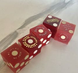5 VINTAGE Las Vegas And Nevada Casino Dice Mixed Lot Rare Red Hotels 1970s