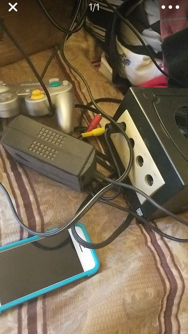 GameCube with parts & controllers