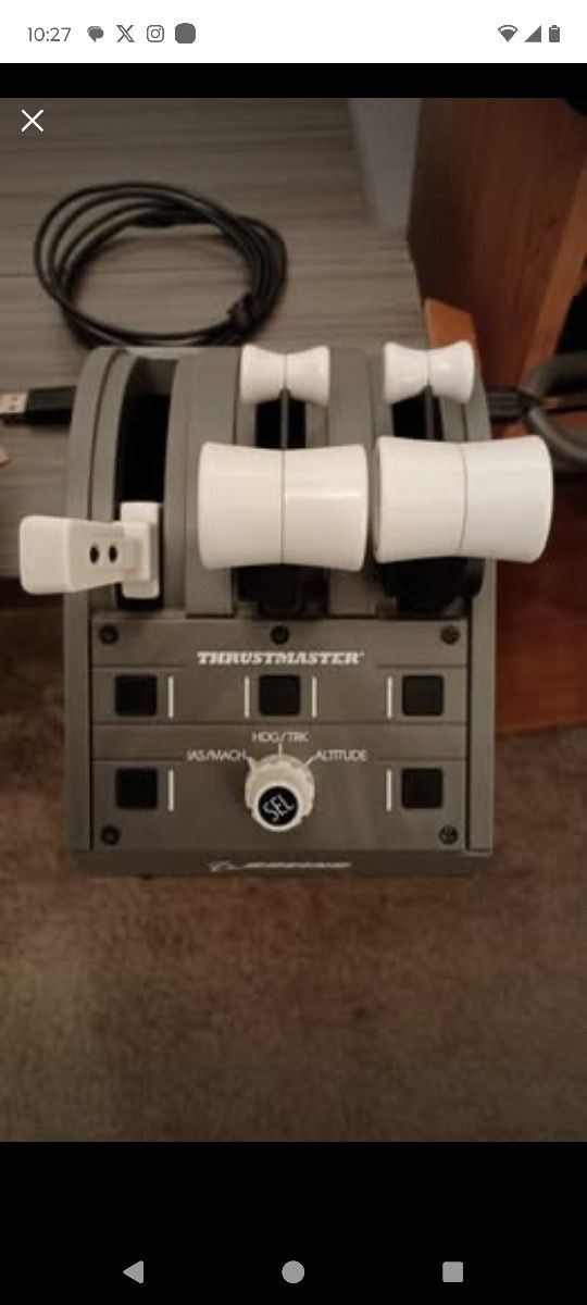 Flight Simulator Controls Set โ Yoke + Throttle + Rudder Pedals โ Excellent Condition