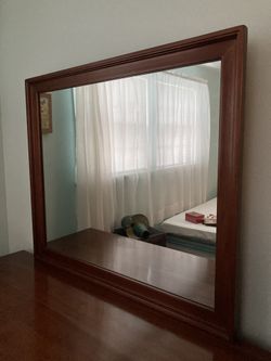 Cherry Hardwood Dresser W/Mirror, Chest & Nightstand