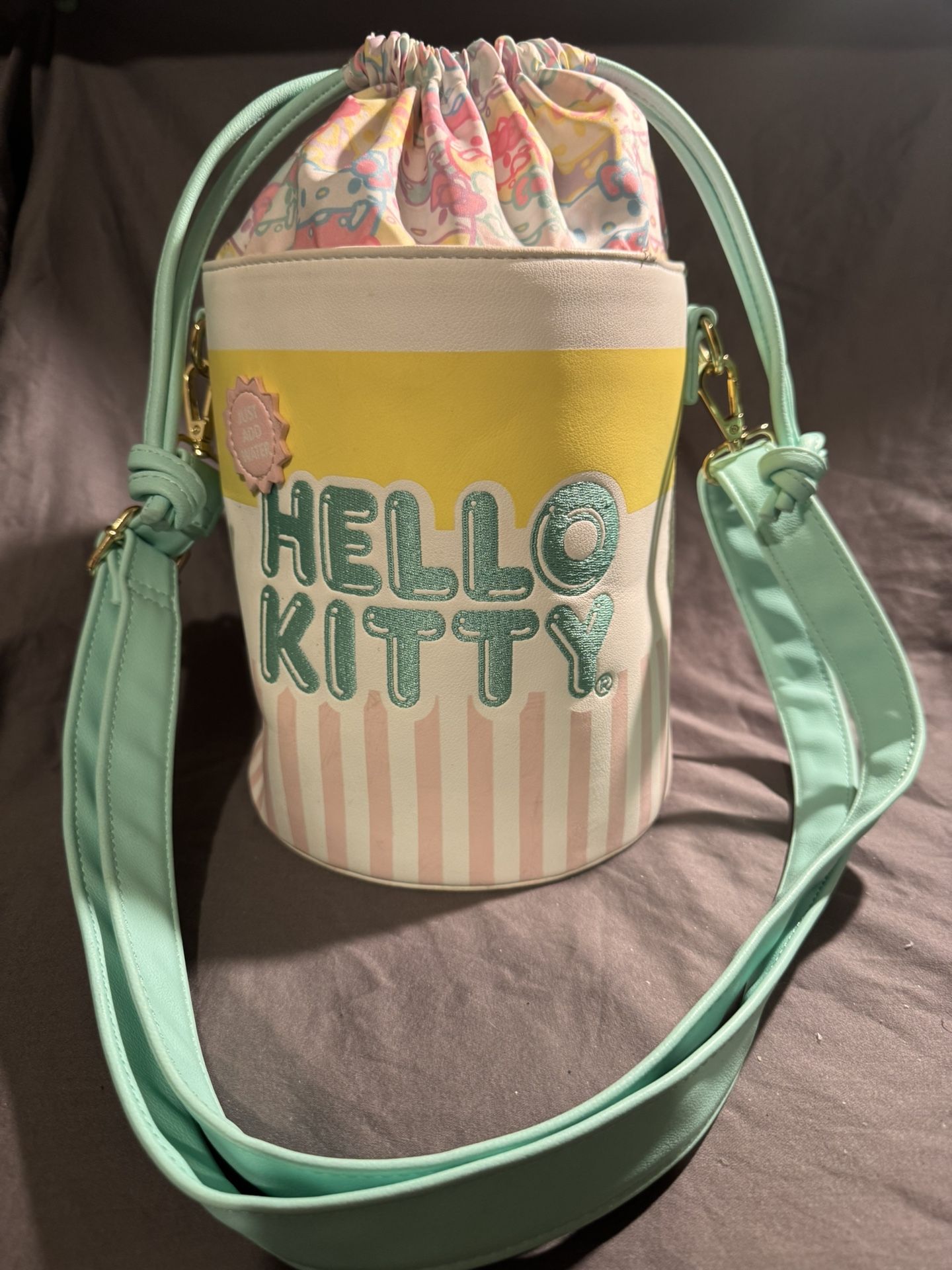 Sanrio Loungefly Hello Kitty “Cup O' Kitty” crossbody bucket bag
