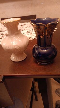 Lenox And Cobalt Vases