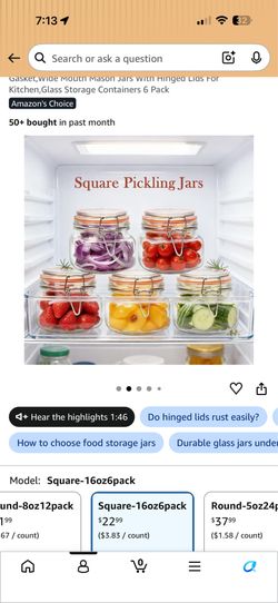 3 Sets of Variety Glass Jars