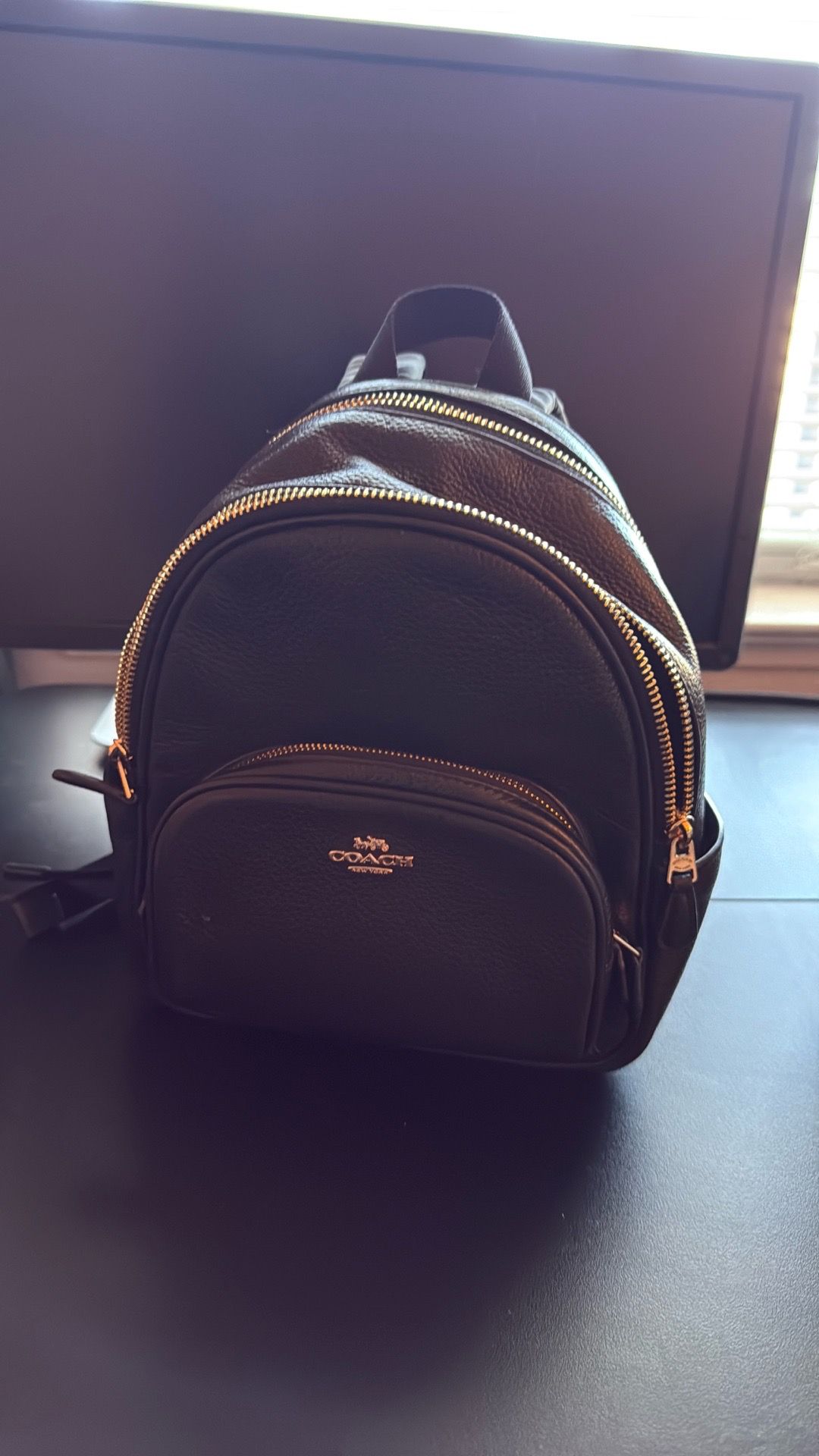 Black coach backpack