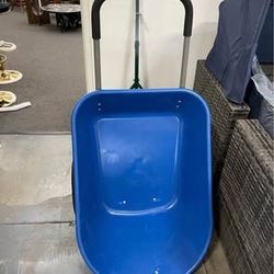 New Heavy Duty Garden Trolley 85L Barrow Cart Wagon w/ Pneumatic Tires 150kg Capacity Yard Cart