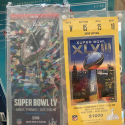 Superbowl Tickets Paperweights.  Given to NFL Employees. 