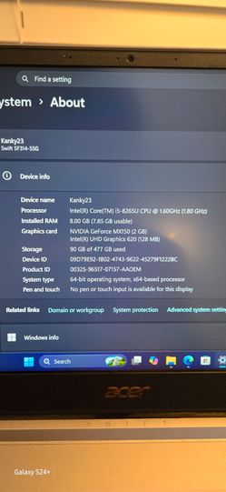 Acer Swift laptop