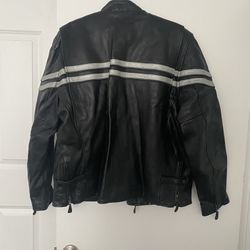 Leather Black/gray Heavy Jacket 